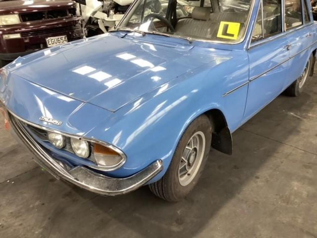 Damaged Triumph 2500 TC 1977 in Wellington Seaview at Turners