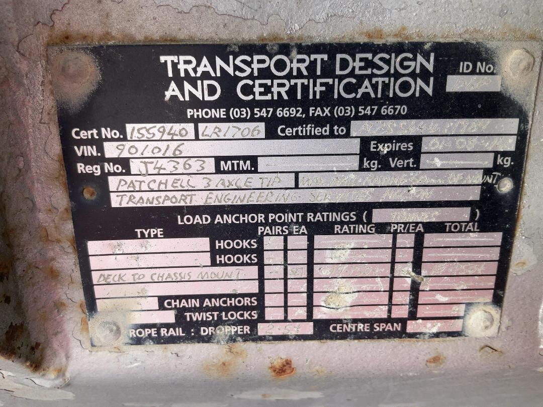 Photo '18' of Homebuilt PATCHELL Tipper Trailer Photo '18' of Homebuilt PATCHELL Tipper Trailer