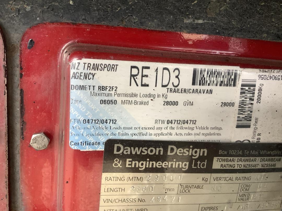 Photo '11' of DOMETT RBF2F2 Tipper Trailer