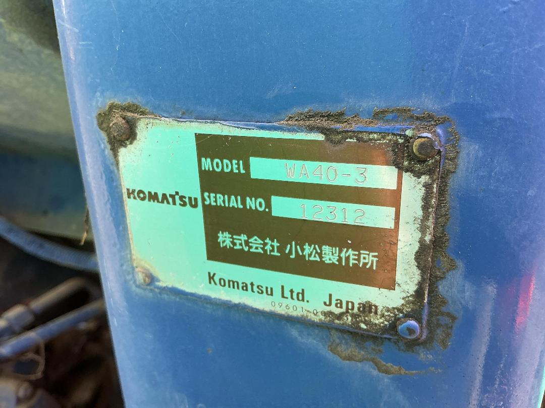 Photo '26' of Komatsu WA40-3 Wheel Loader Photo '26' of Komatsu WA40-3 Wheel Loader