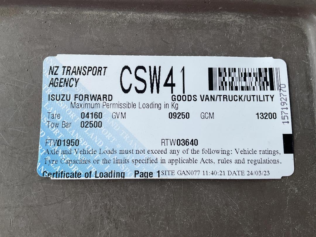 Photo '37' of Isuzu Forward Tipper Photo '37' of Isuzu Forward Tipper