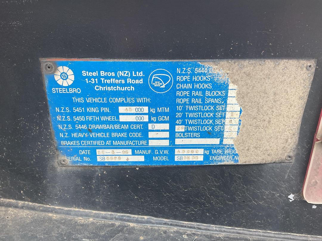 Photo '29' of STEELBRO SBSK33 SBS676 Skeletal Semi Photo '29' of STEELBRO SBSK33 SBS676 Skeletal Semi