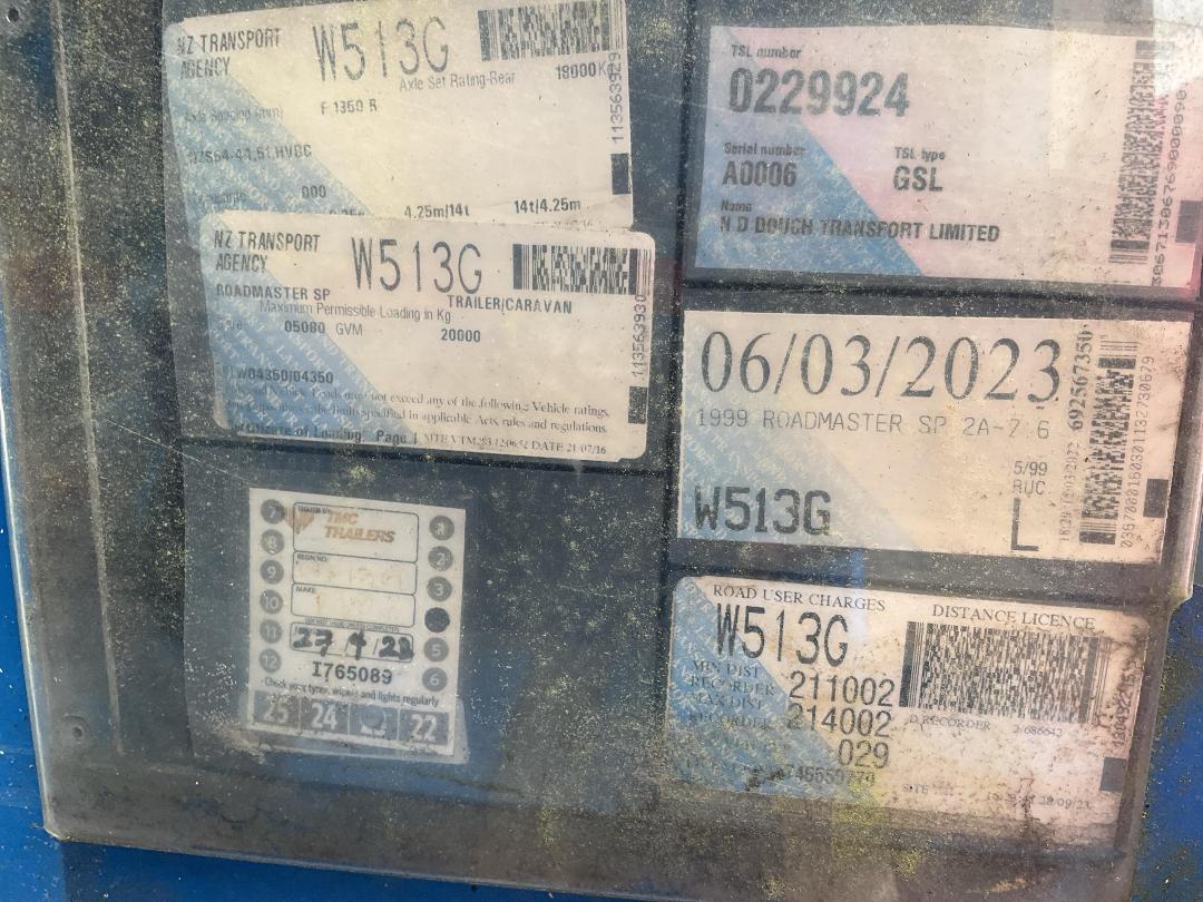 Photo '36' of ROADMASTER SP 3A-7.6B Curtainsider Trailer