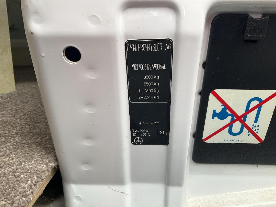 Photo '15' of Mercedes-Benz Sprinter 308CDI 3550 Chassis Motorhome