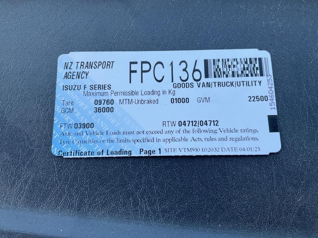 Photo '38' of Isuzu F Series FVZ1400 6X4 TRUCK Curtainsider Photo '38' of Isuzu F Series FVZ1400 6X4 TRUCK Curtainsider