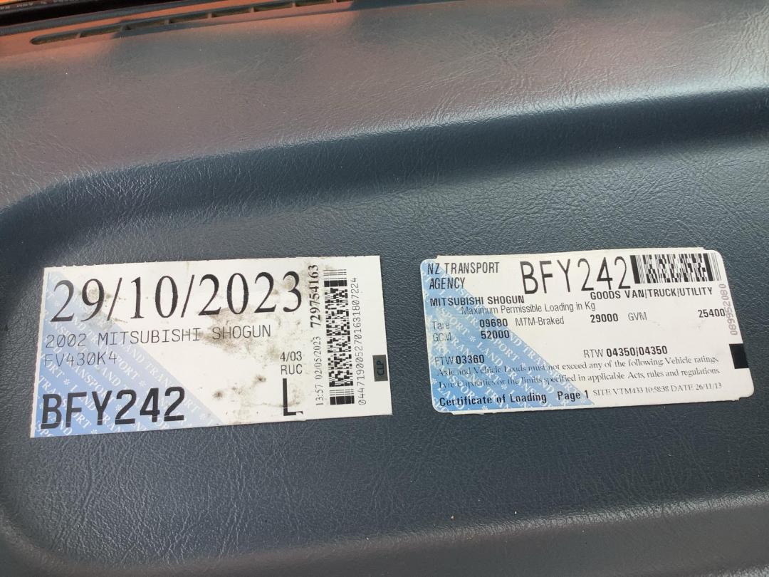 Photo '31' of Mitsubishi Shogun FV430K4 Tipper Photo '31' of Mitsubishi Shogun FV430K4 Tipper