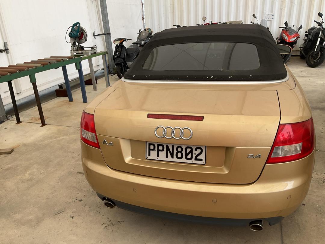 Damaged Audi A4 Cabriolet 2003 in Wellington Seaview at Turners