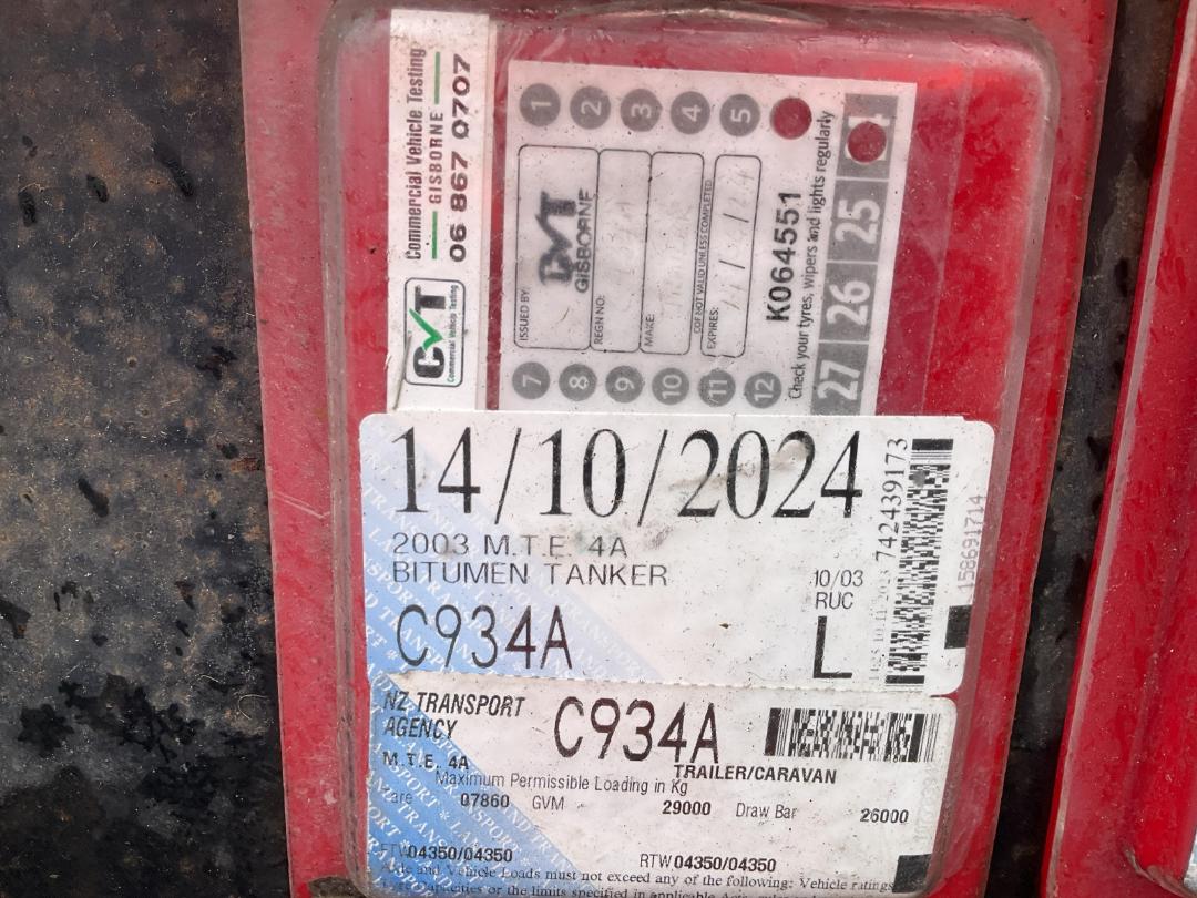 Photo '40' of M.T.E. 4A EX-TANKER Tanker Trailer Full