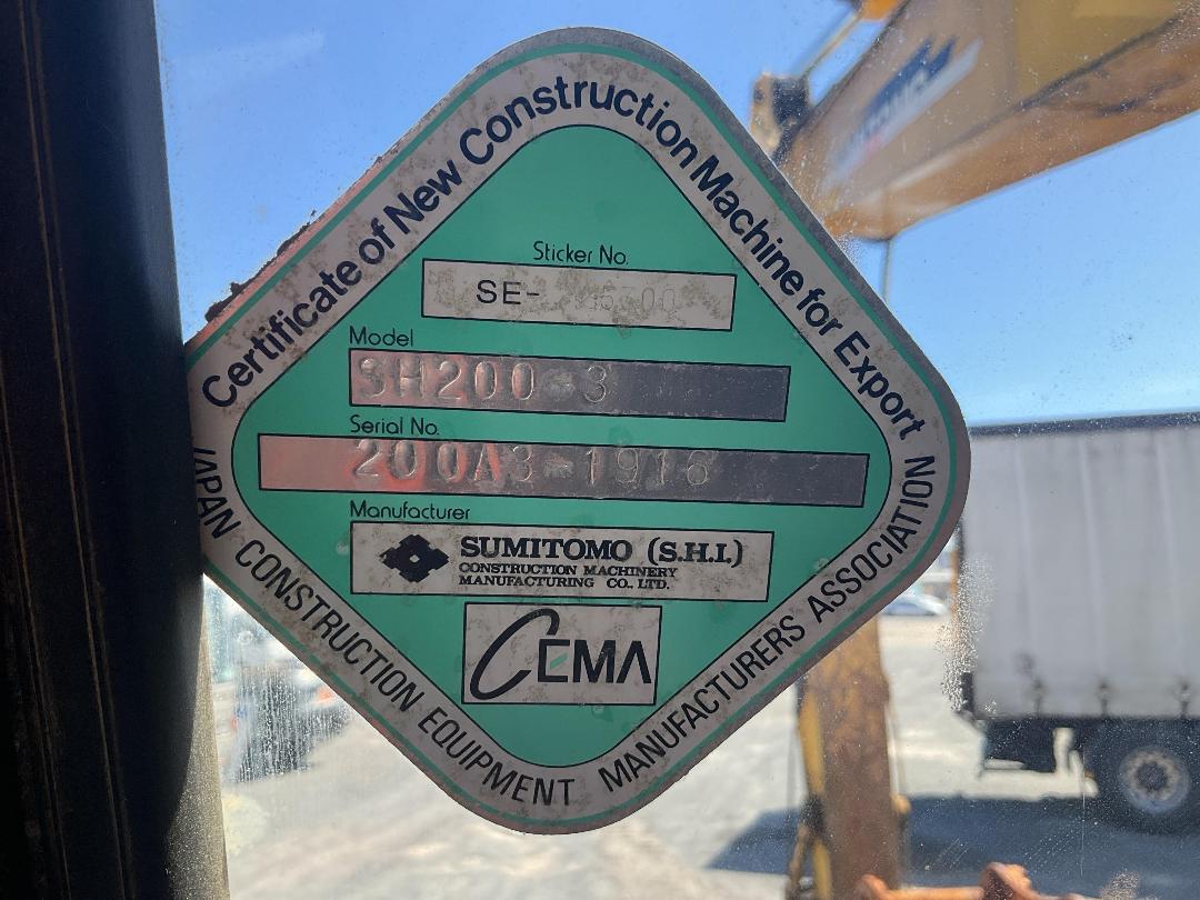 Photo '33' of Sumitomo SH200-3 Excavator