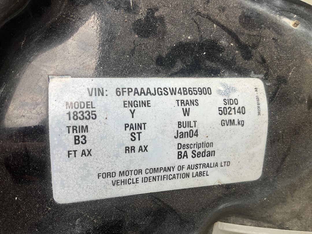 Photo '15' of Ford Falcon BA XR6T 4FA