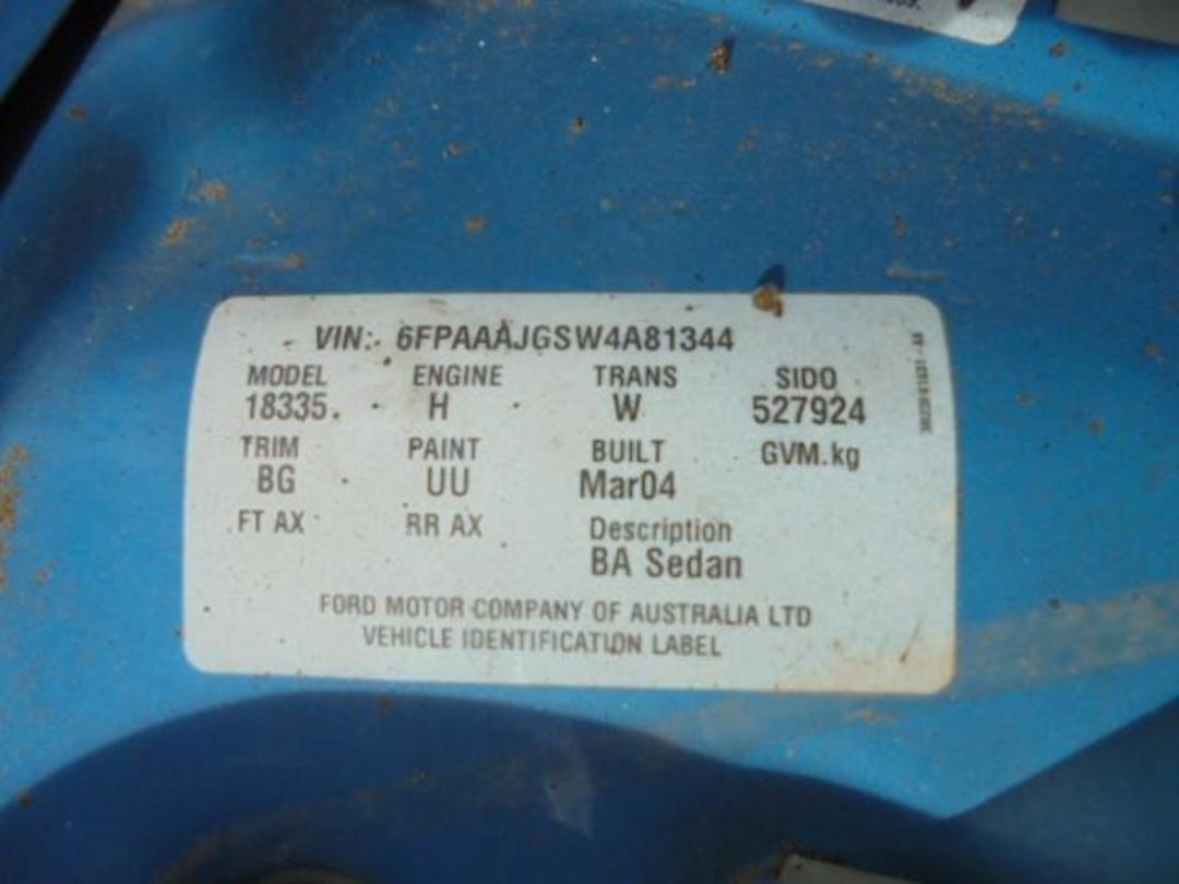 Photo '28' of Ford Falcon BA XR6