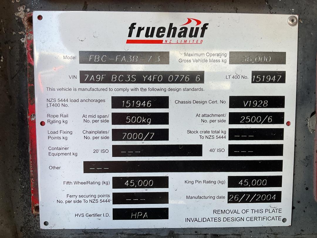 Photo '36' of Fruehauf FA3B-7.3 Flat Deck B-Train