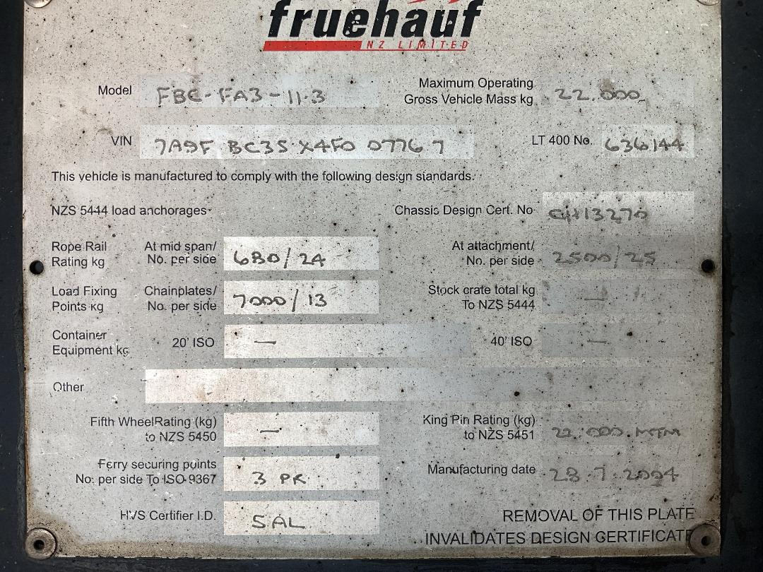 Photo '38' of Fruehauf FBC FA3-11.3 Flat Deck B-Train