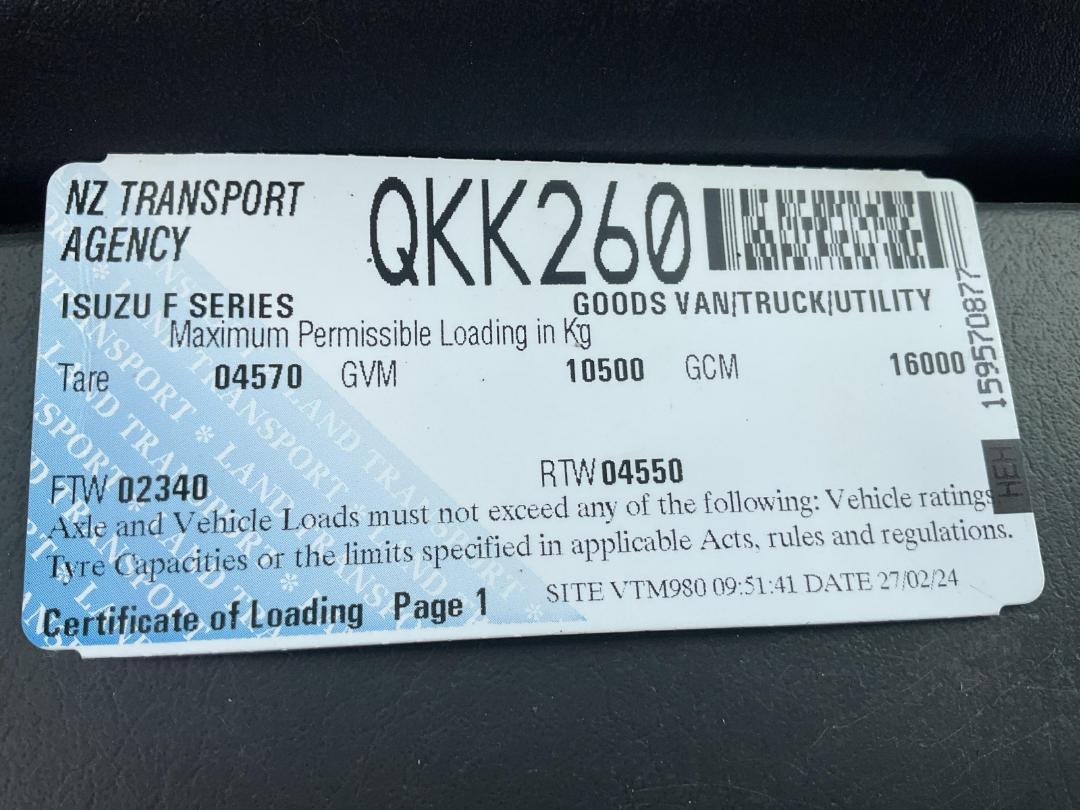 Photo '31' of Isuzu F SERIES FRR500F 4X2 TRUCK Traffic Management Photo '31' of Isuzu F SERIES FRR500F 4X2 TRUCK Traffic Management