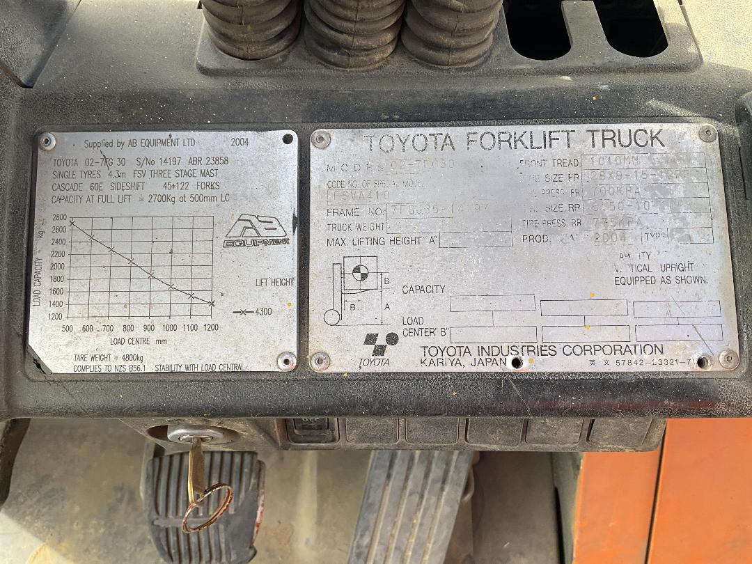 Photo '29' of Toyota 02-7FG30 Forklift Photo '29' of Toyota 02-7FG30 Forklift