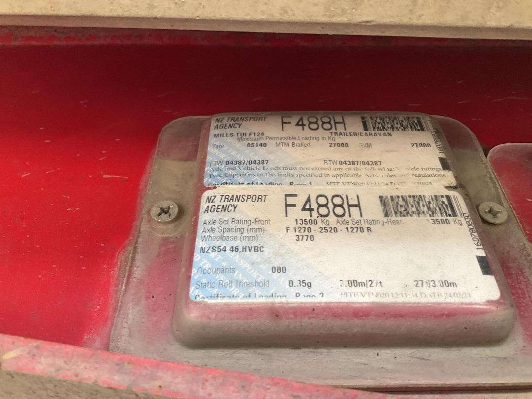 Photo '14' of MILLS-TUI F124 Tipper Trailer