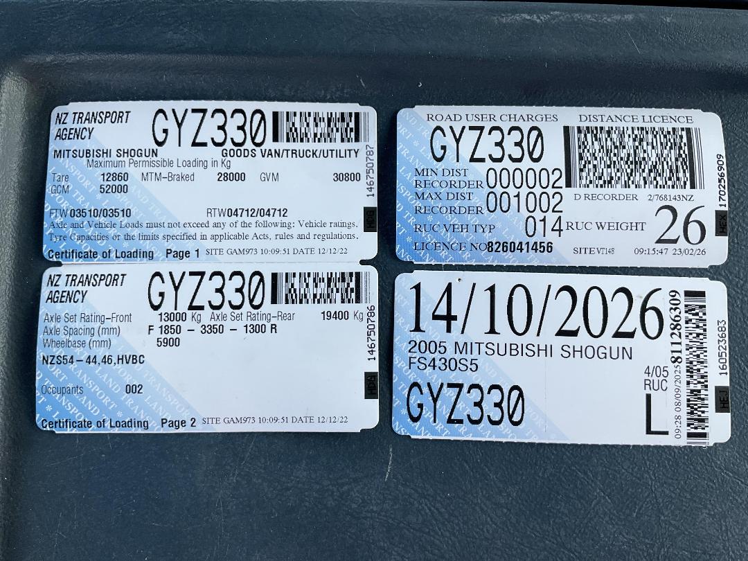 Photo '28' of Mitsubishi Shogun FS430S5 Cab Chassis