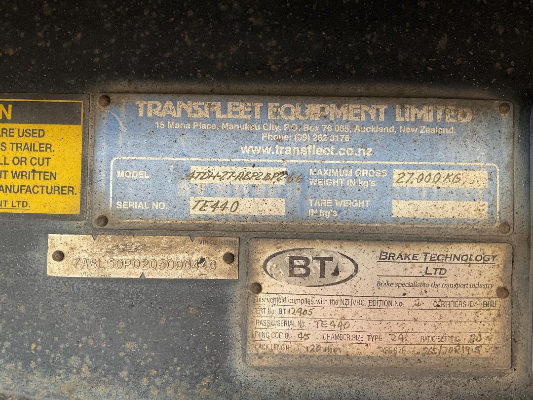 Photo '19' of TRANSFLEET 4TDH-27 -ABP2BP2-60.-TE440 Tipper Trailer