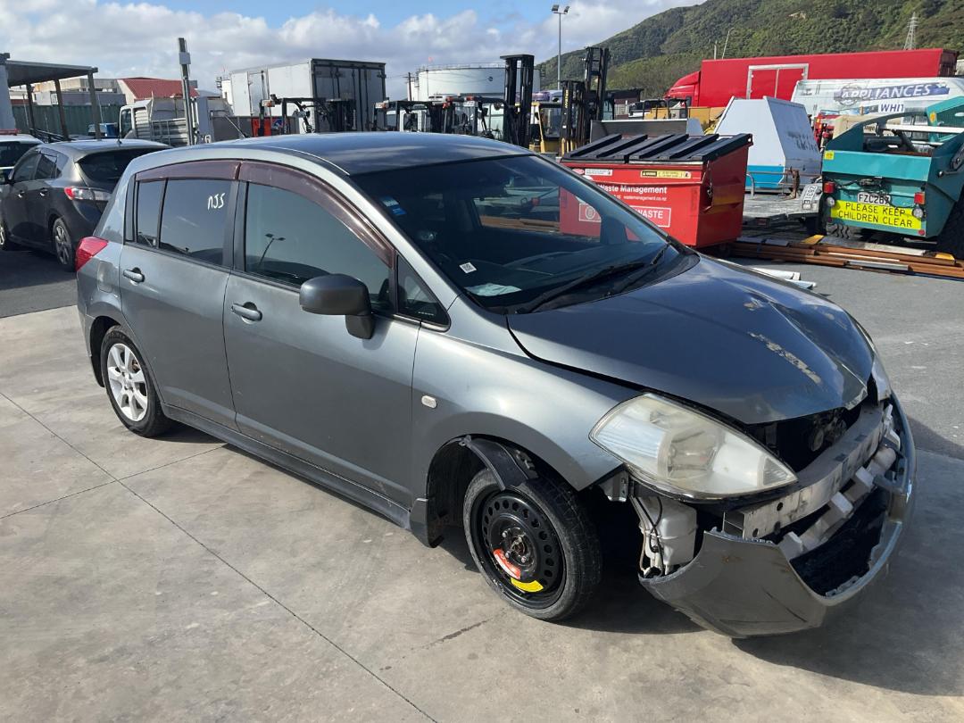 Damaged Nissan Tiida 15G 2006 in Wellington Seaview at Turners