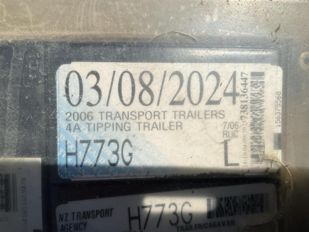 Photo '7' of TRANSPORT TRAILERS 4A TIPPING TRAILER Tipper Trailer Photo '7' of TRANSPORT TRAILERS 4A TIPPING TRAILER Tipper Trailer