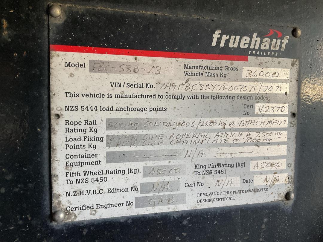 Photo '25' of Fruehauf FBC Curtainsider B-Train