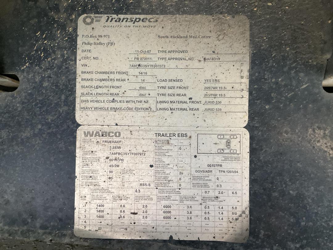 Photo '21' of Fruehauf FBC Curtainsider B-Train