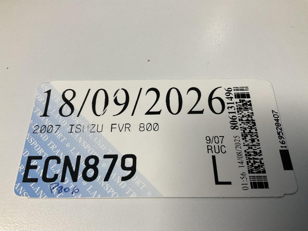 Photo '44' of Isuzu FVR 800 Flat Deck Crane