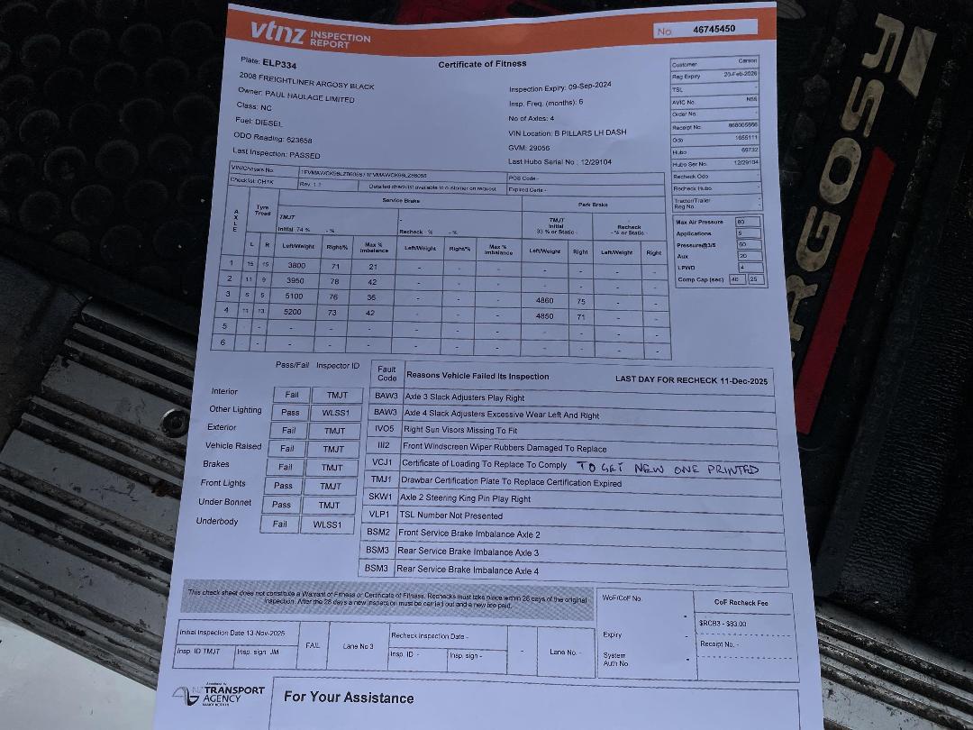 Photo '18' of Freightliner Argosy TSB Curtainsider