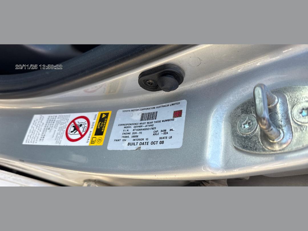 Photo '7' of Toyota Aurion ZR6 Photo '7' of Toyota Aurion ZR6