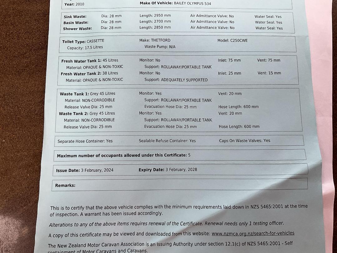 Photo '21' of BAILEY OLYMPUS 534 Caravan - Single
