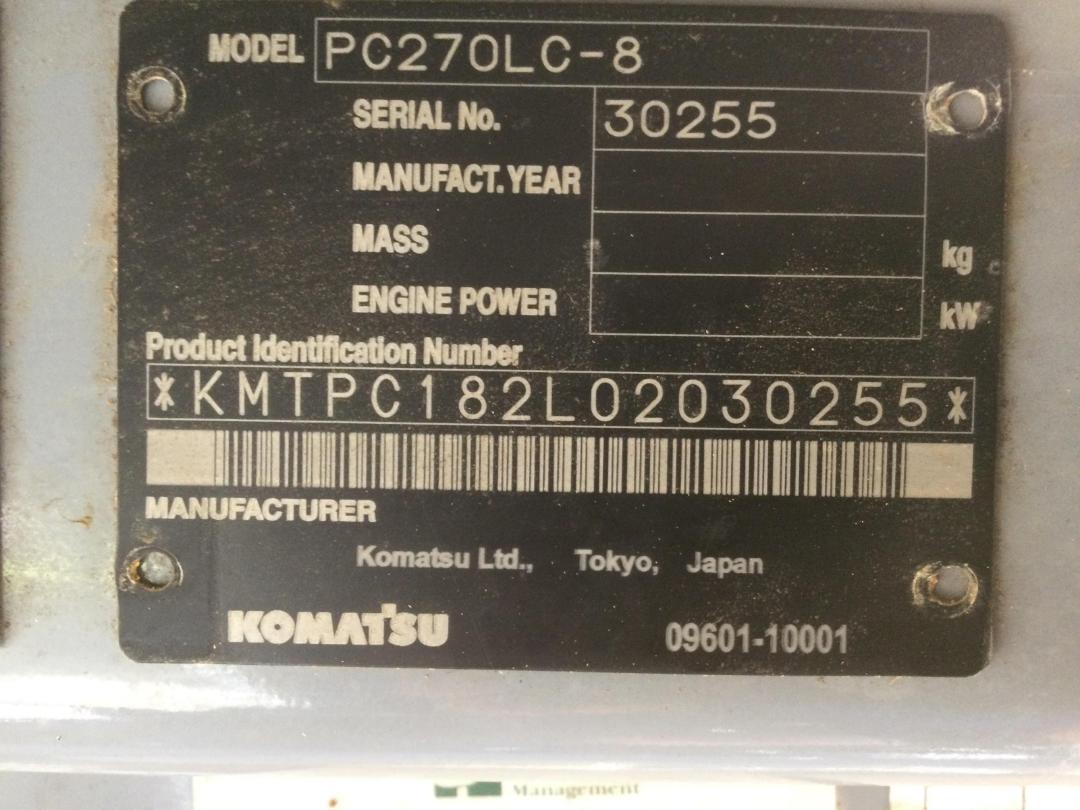 Photo '45' of KOMATSU PC270LC-8 GRABBER Excavator