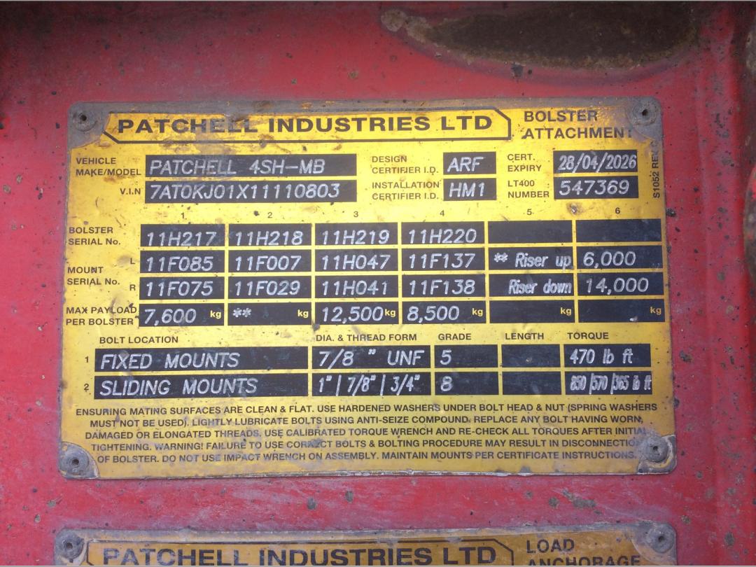 Photo '24' of PATCHELL 4SH MB Logger Trailer Full