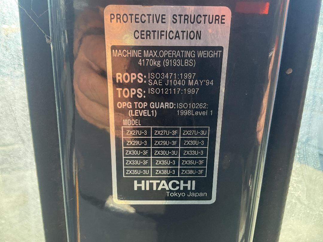 Photo '23' of HITACHI ZX35U-3F Excavator Photo '23' of HITACHI ZX35U-3F Excavator