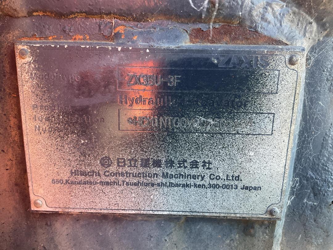 Photo '30' of HITACHI ZX35U-3F Excavator Photo '30' of HITACHI ZX35U-3F Excavator