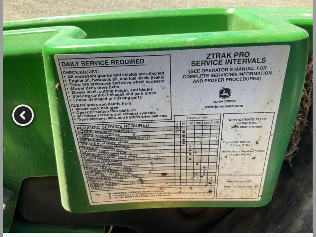 Photo '13' of John Deere Outfield Mower Z970A Ride On Mower