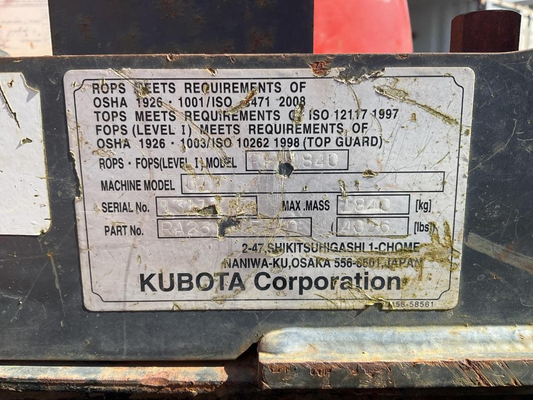 Photo '32' of Kubota U17 Excavator