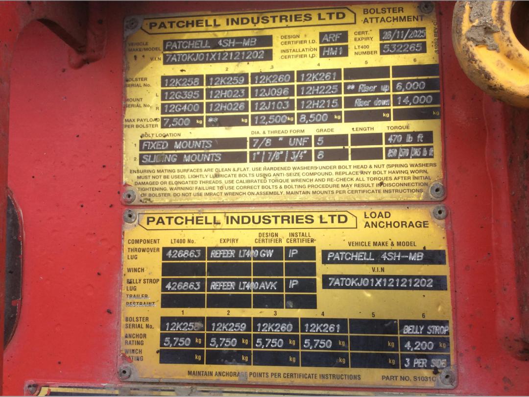 Photo '11' of PATCHELL 4SH MB Logger Trailer Full