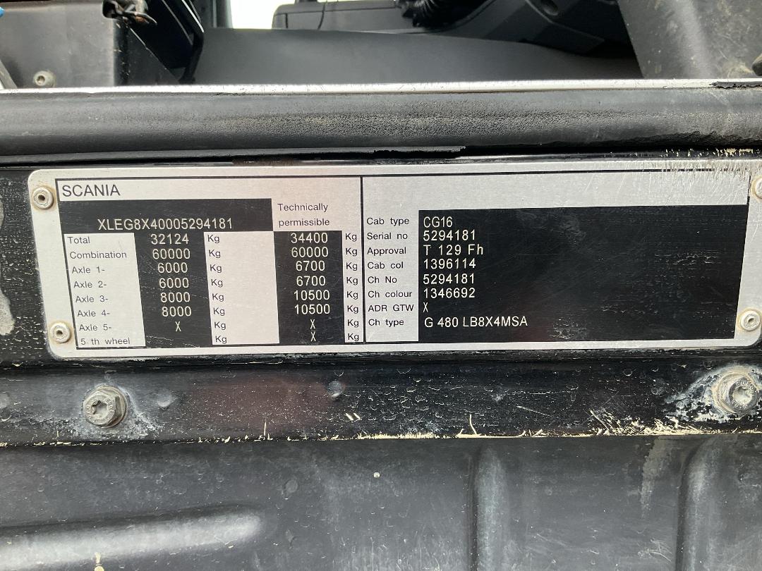 Photo '32' of Scania G480 LB8X4MSA Tanker Photo '32' of Scania G480 LB8X4MSA Tanker