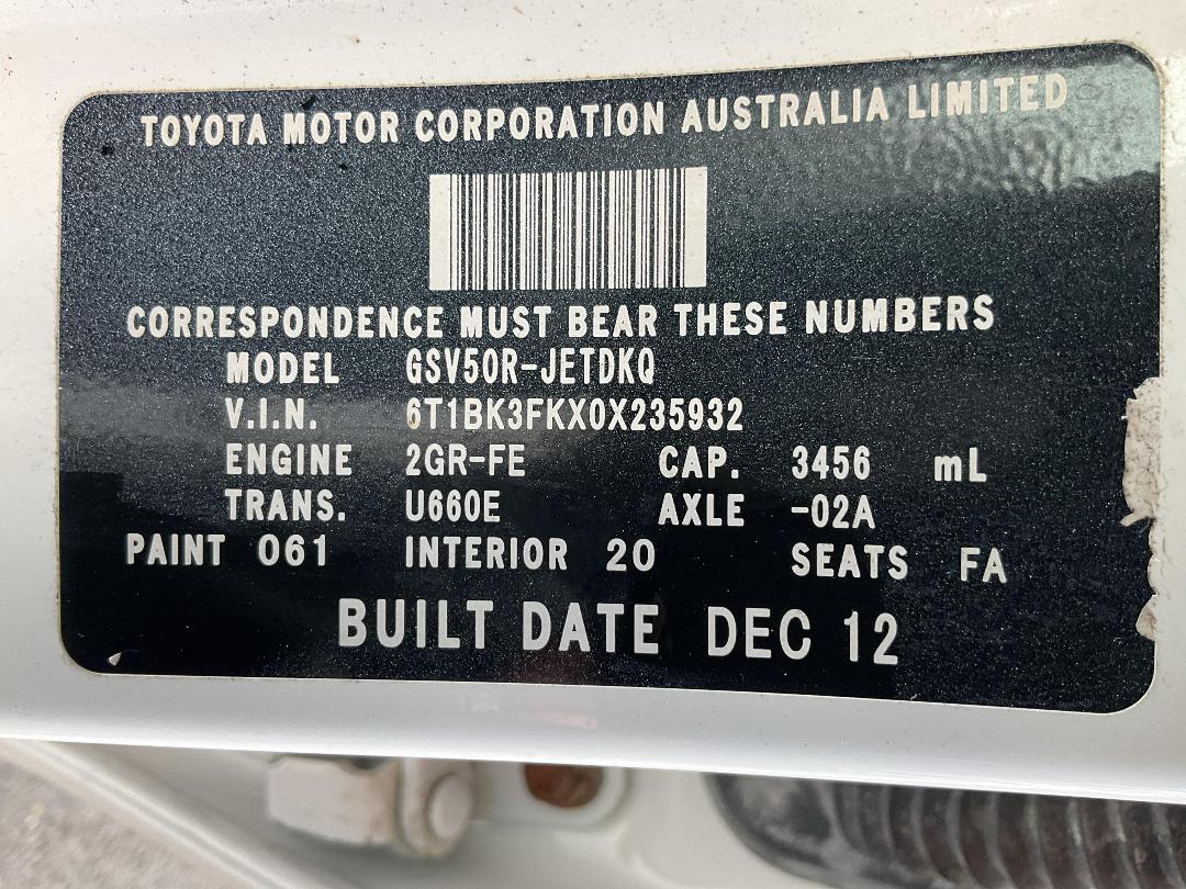 Photo '25' of Toyota Aurion AT-X Photo '25' of Toyota Aurion AT-X