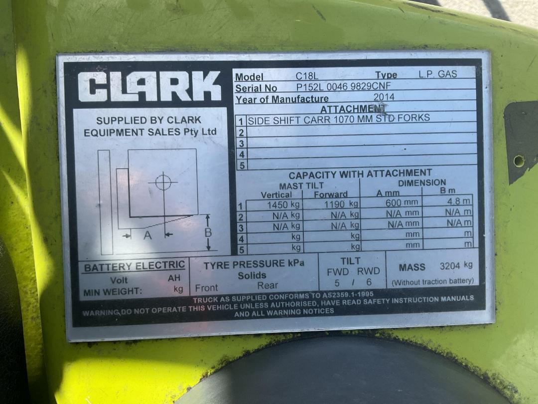 Photo '18' of Clark C18L Forklift