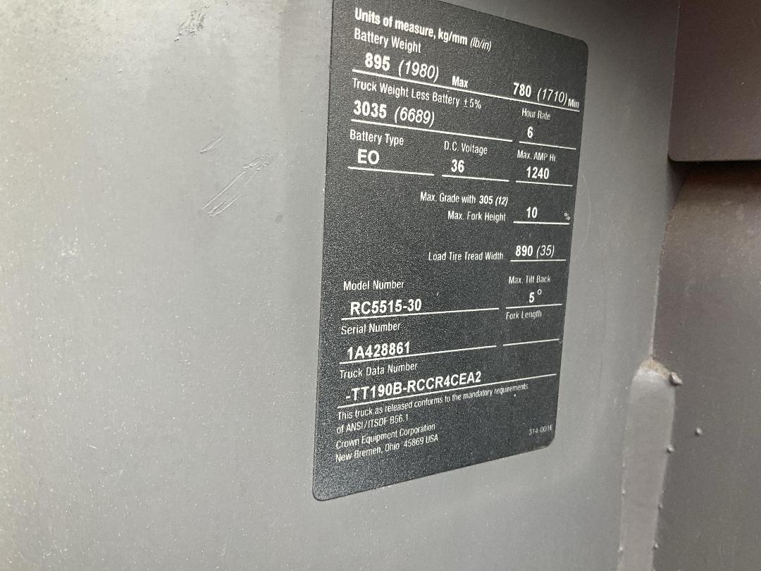 Photo '23' of Crown RC5515-30 Forklift