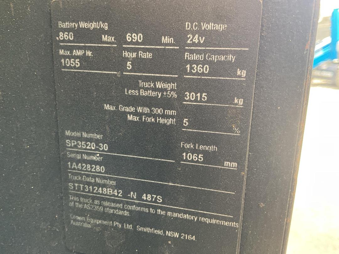 Photo '24' of Crown SP3520-30TT312 H Other Machine Photo '24' of Crown SP3520-30TT312 H Other Machine