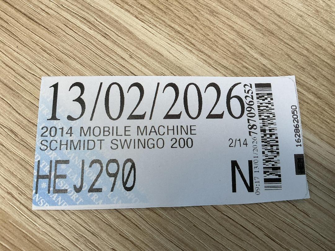 Photo '11' of Mobile Machine SCHMIDT SWINGO 200 Sweeper Photo '11' of Mobile Machine SCHMIDT SWINGO 200 Sweeper