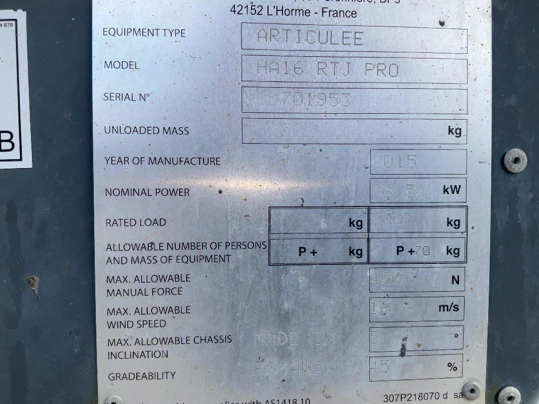 Photo '22' of Articulee HA16 RTJ Pro Knuckleboom/Boomlift Photo '22' of Articulee HA16 RTJ Pro Knuckleboom/Boomlift