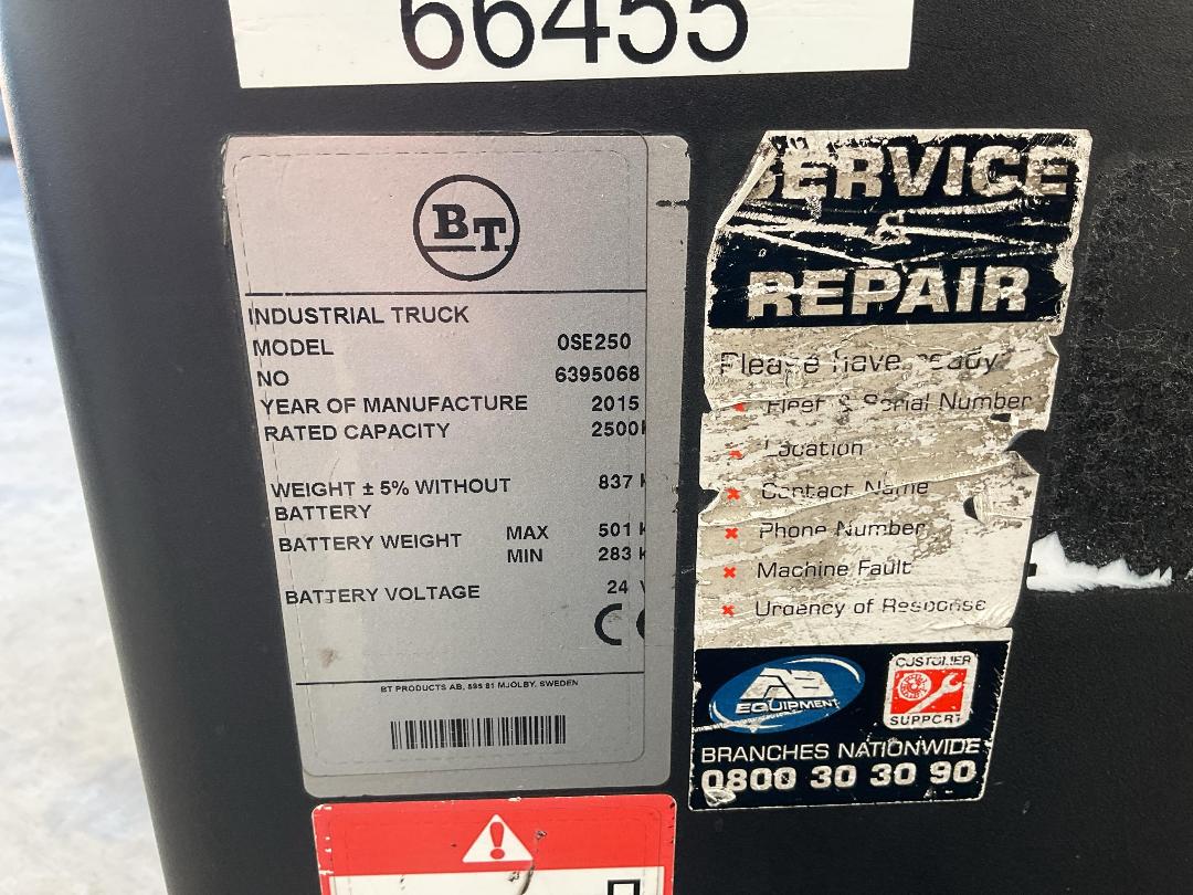 Photo '20' of BT OSE250 Forklift Photo '20' of BT OSE250 Forklift