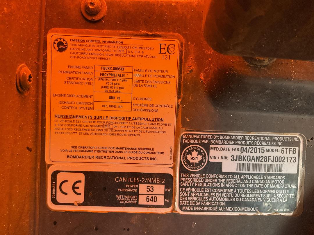 Photo '21' of CAN-AM Commander 800R 6TFB 4WD Photo '21' of CAN-AM Commander 800R 6TFB 4WD