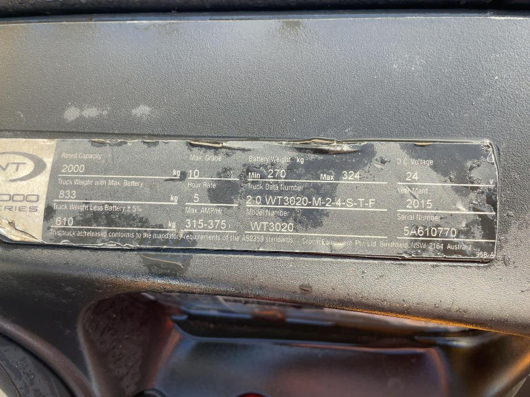 Photo '18' of Crown WT3020 Forklift