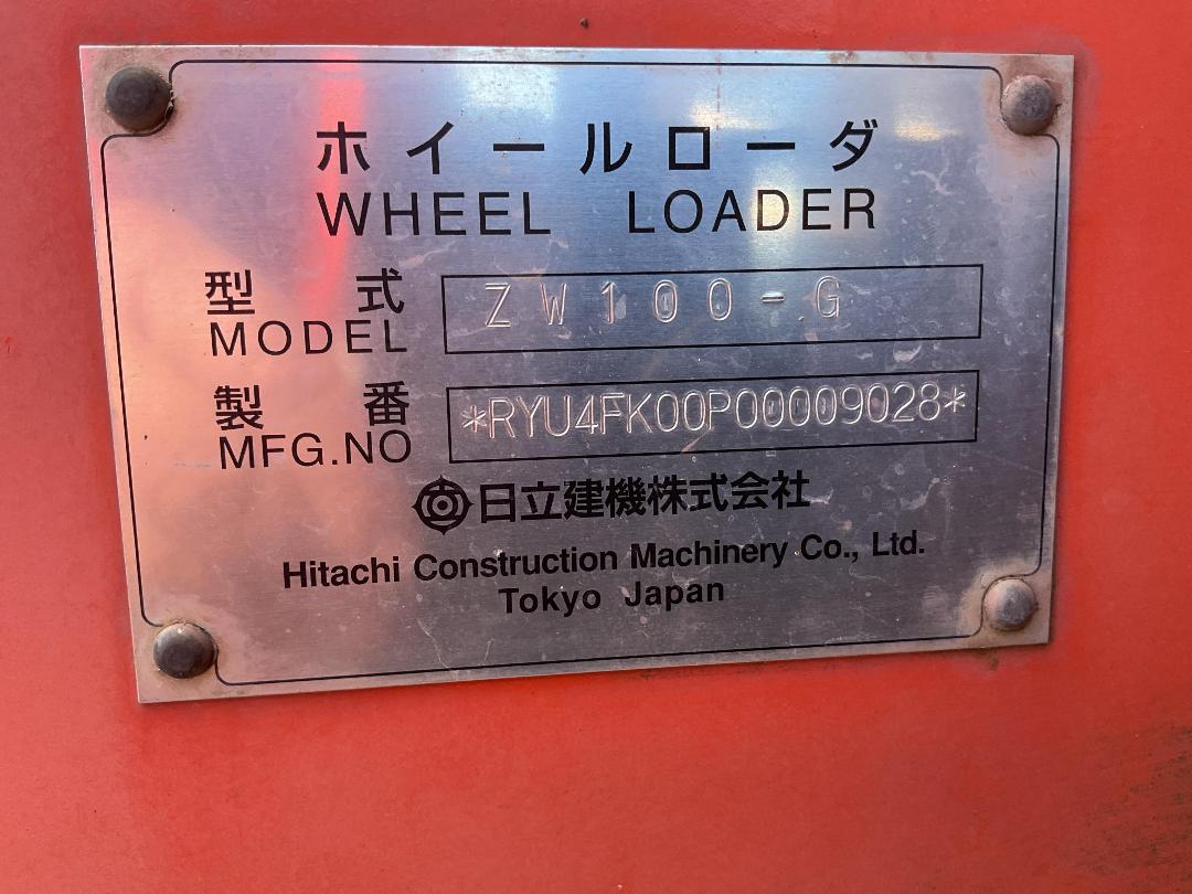 Photo '12' of Hitachi ZW100-G Wheel Loader