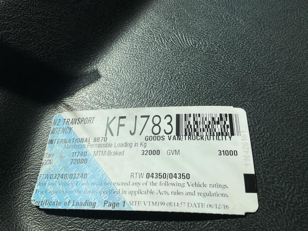 Photo '20' of International 9870 SFA Curtainsider Photo '20' of International 9870 SFA Curtainsider