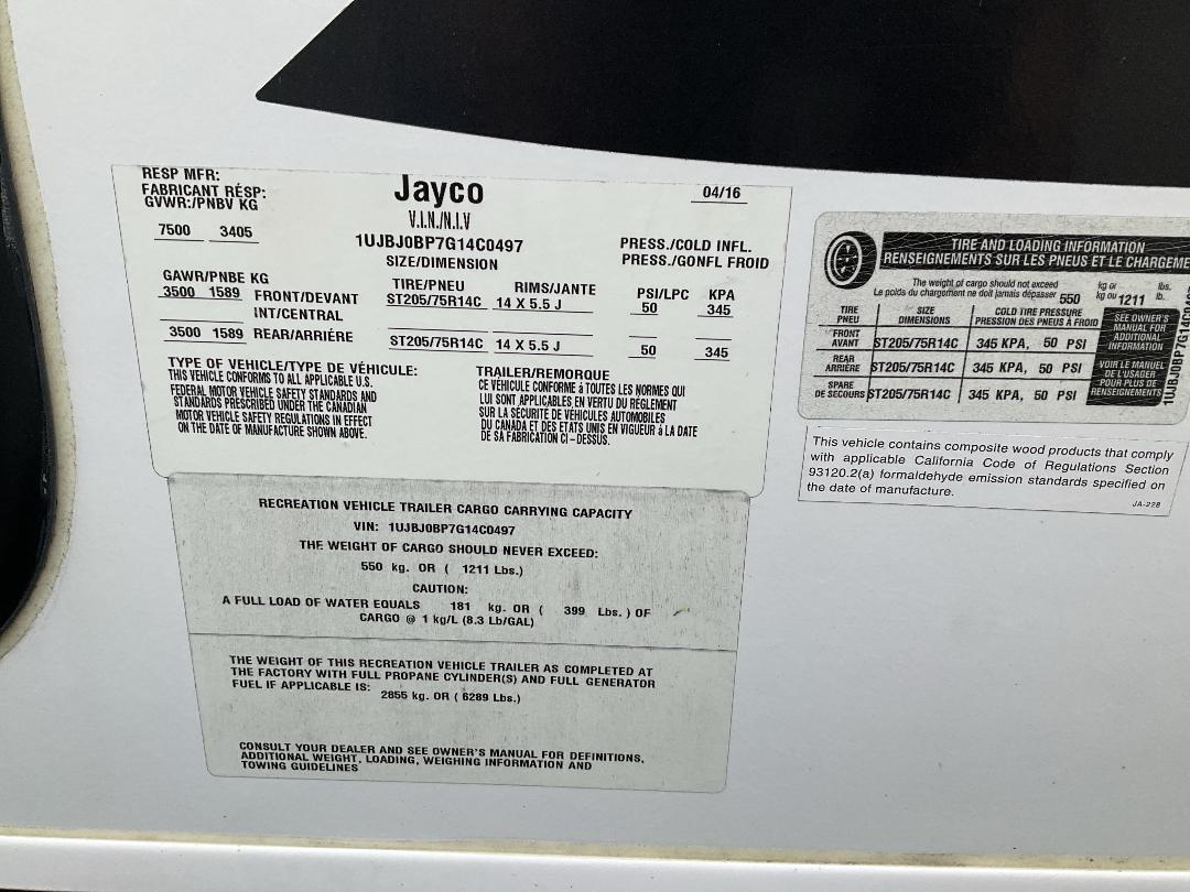 Photo '47' of JAYCO WHITE HAWK Caravan - Tandem